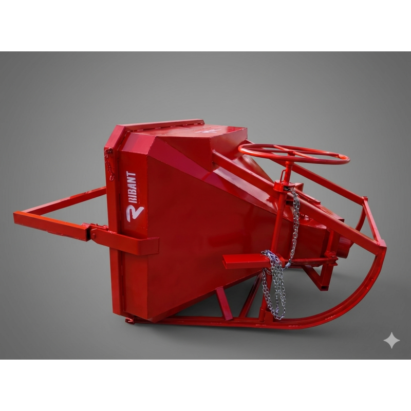 Cubo hormigon acostado BDFQD con volante apertura mecanica