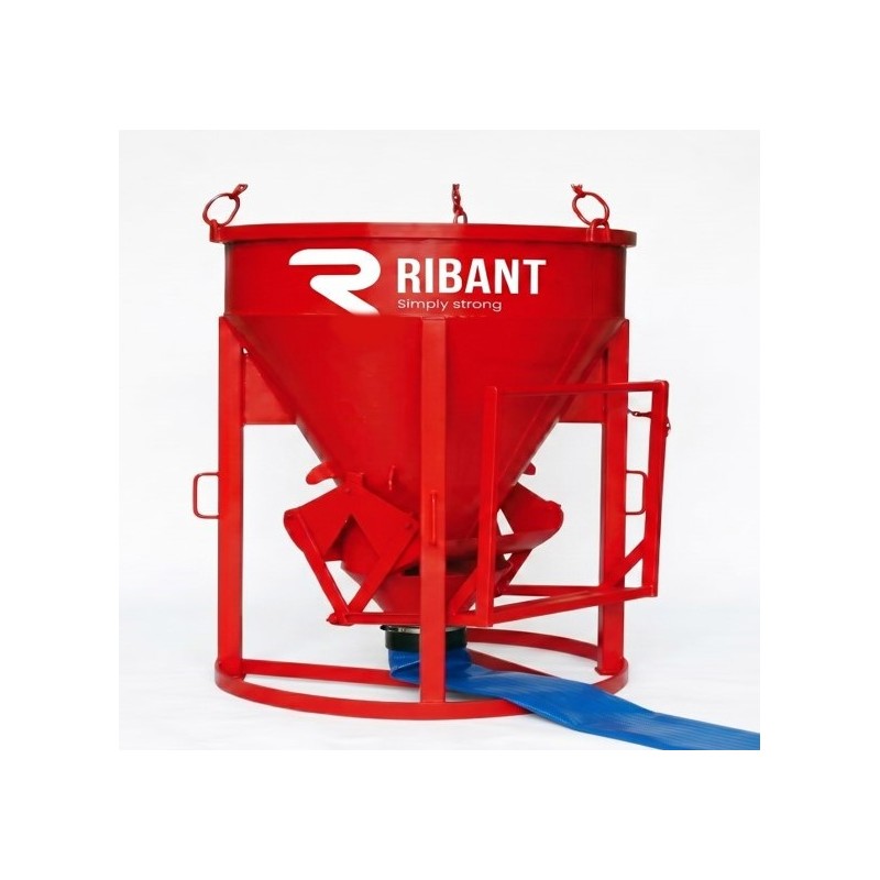 Benne à béton BADM avec  tuyau